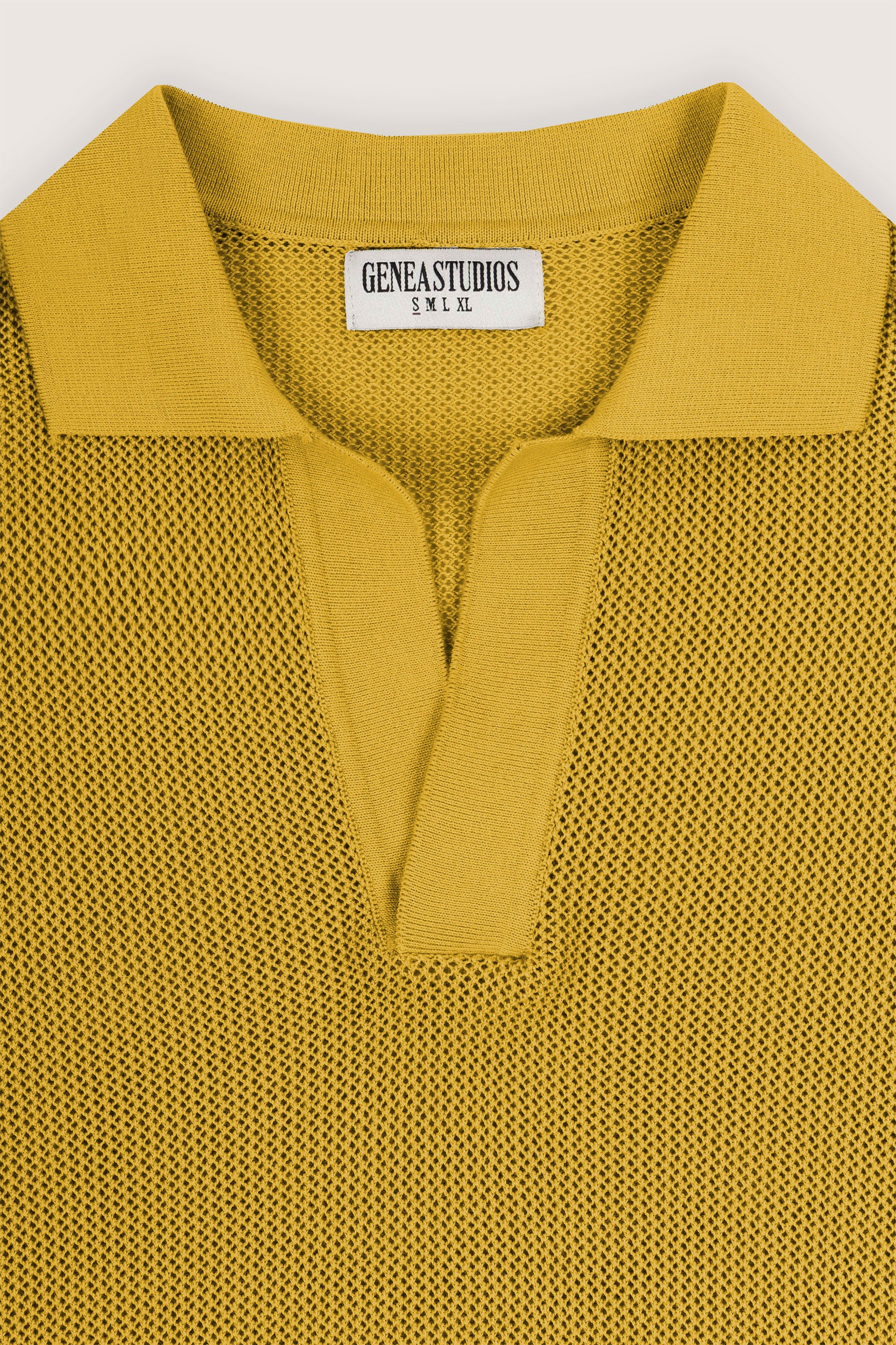 Mustard Knitted Polo T-shirt