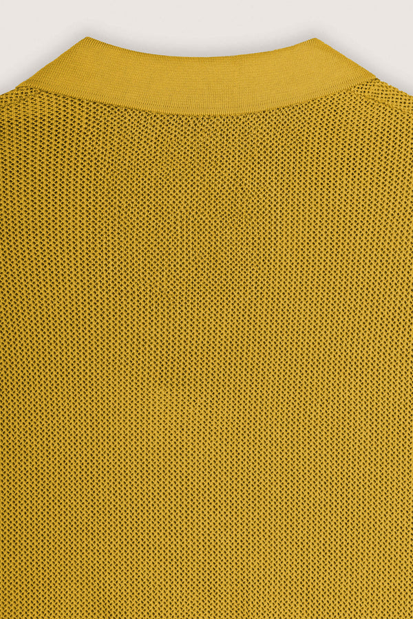 Mustard Knitted Polo T-shirt