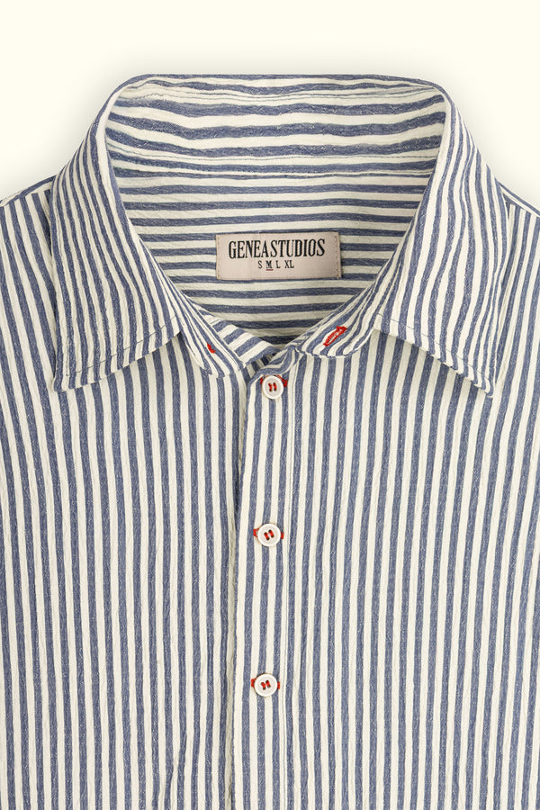 Blue Long Sleeve Striped Shirt