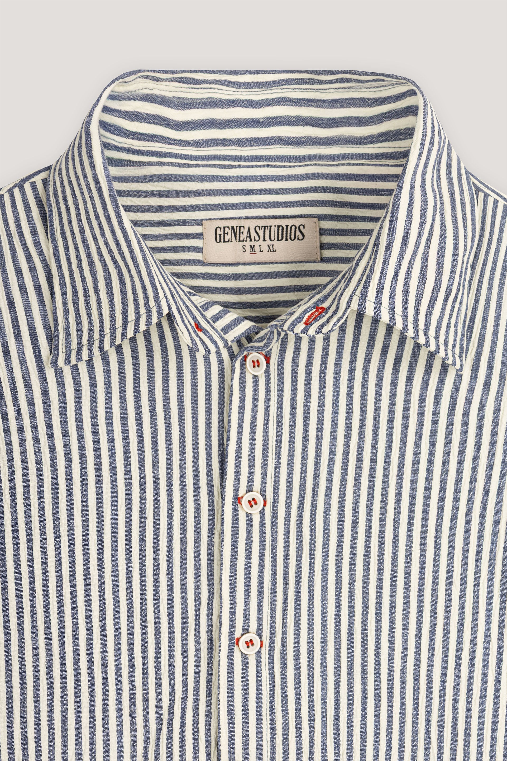 Blue Long Sleeve Striped Shirt