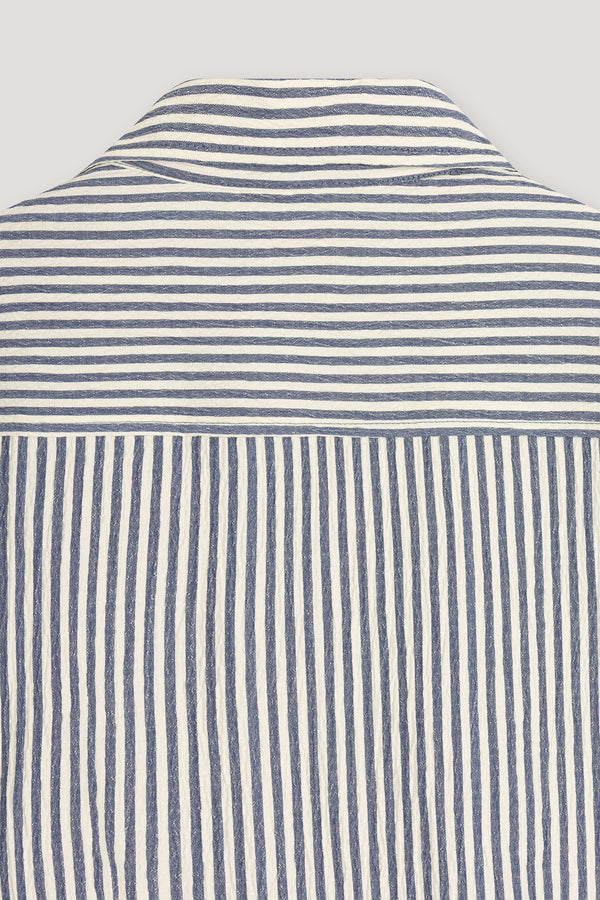 Blue Long Sleeve Striped Shirt
