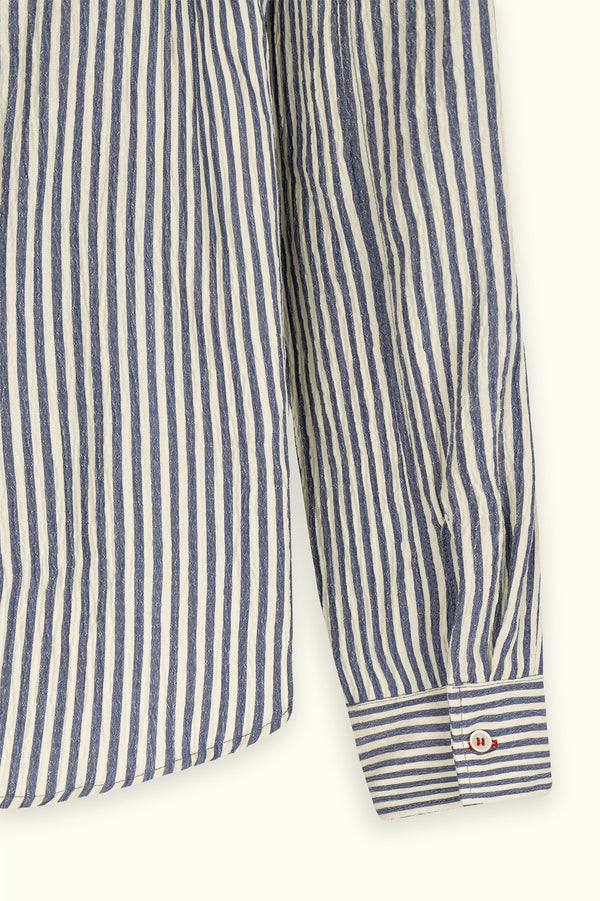 Blue Long Sleeve Striped Shirt