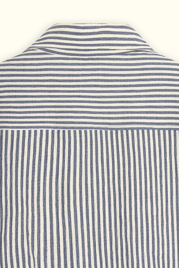 Blue Long Sleeve Striped Shirt
