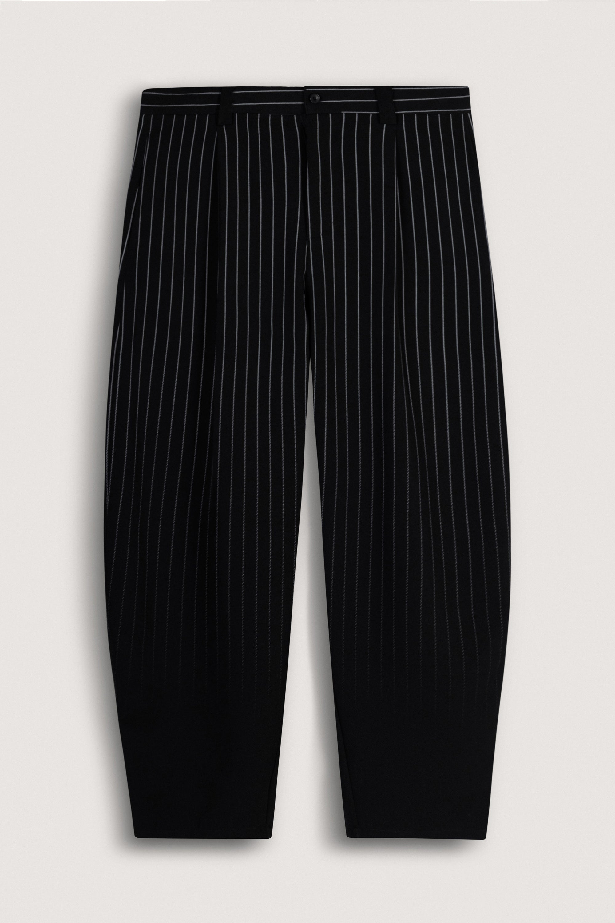 Black Faded Stripe Balloon Fit Pants