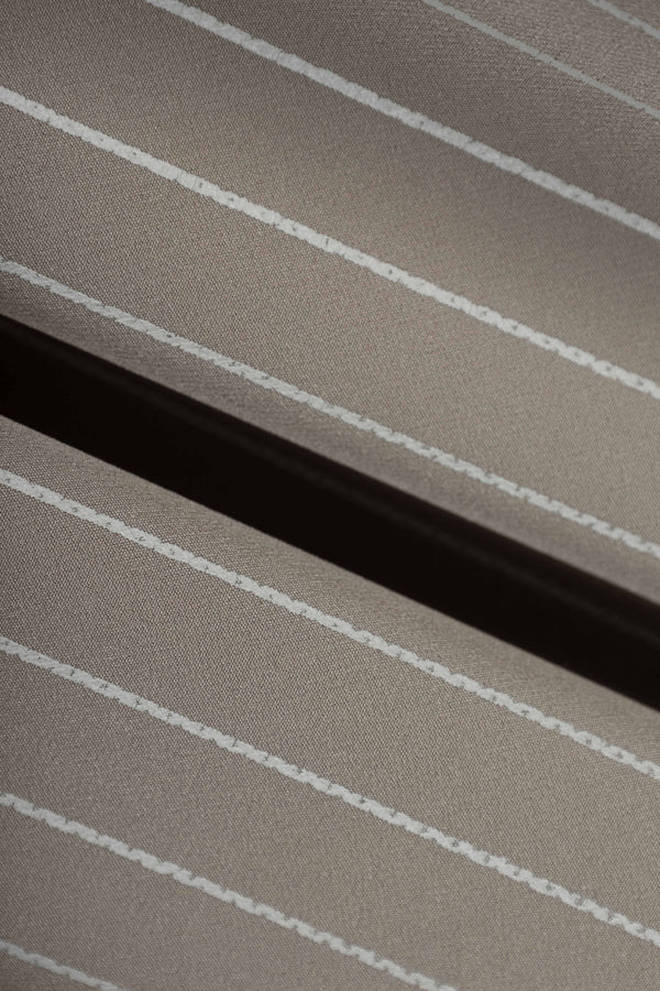 Beige Faded Stripe Balloon Fit Pants