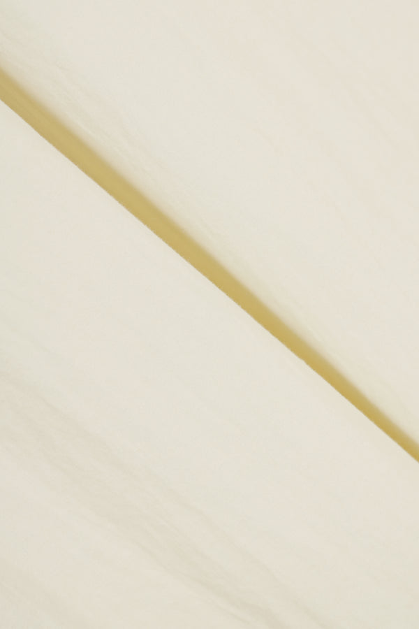 Cream Short-Sleeve Zip Overshirt